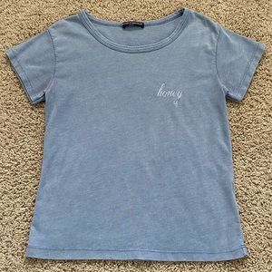 Brandy Melville blue honey cropped t shirt